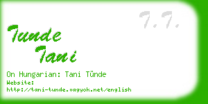 tunde tani business card